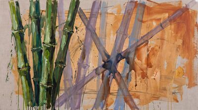 Bamboo Shadows Canvas Painting