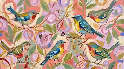 Songbird Tapestry Canvas Wall Art