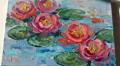 Semi Abstract Lotus Dissolving Edge Canvas Wall Art