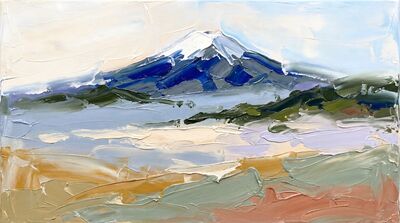 Semi Abstract Mountain Canvas Wall Art