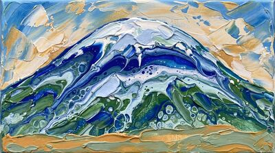 Acrylic Pour Mountain Canvas Wall Art