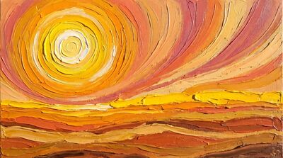 Semi Abstract Sunrise Canvas Wall Art