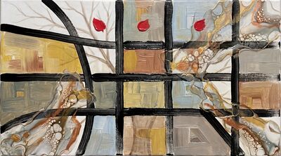 Abstract Line Tree Canvas Painting