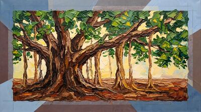 Sacred Banyan Tree Canvas Wall Art