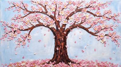 Cherry Blossom Tree Canvas Painting