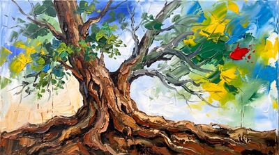 Abstract Tree Canopy Canvas Wall Art