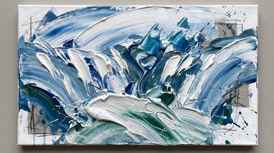 Extreme Impasto Torrent Close Up Canvas Wall Art