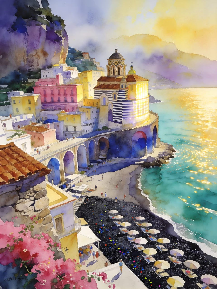 Coastal Watercolour — Set of 2