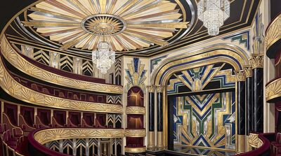 Art Deco Opera House Interior Canvas Wall Art