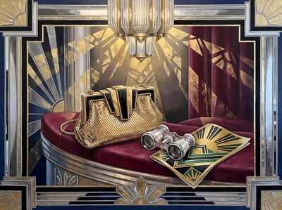 Elegant Evening Bag and Opera Glasses Canvas Wall Art