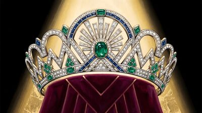 Elegant Tiara Crown Close-Up Canvas Wall Art