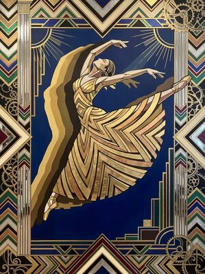 Elegant Dance Pose Frozen Motion Canvas Wall Art