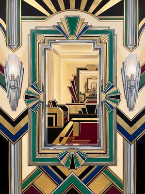 Art Deco Mirror Frame Canvas Wall Art