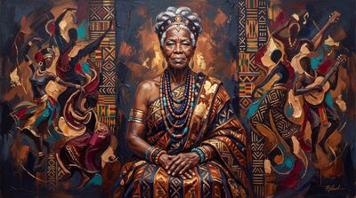 Wise African Elder Canvas Painting