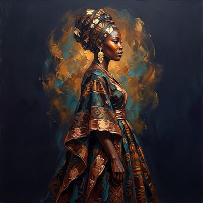 African Beauty Portrait Canvas Wall Art