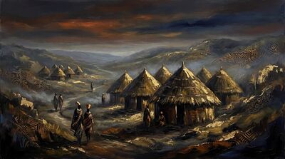 African Misty Highland Canvas Wall Art
