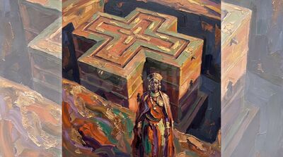 Lalibela Church Architecture Canvas Wall Art