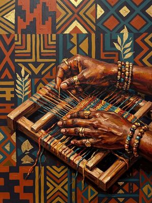 African Night Bazaar Canvas Wall Art