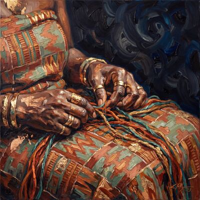 African Dance Motion Canvas Painting