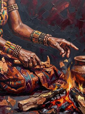 Warrior Guard Ceremony Canvas Painting