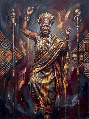 Wise Elder African Canvas Painting