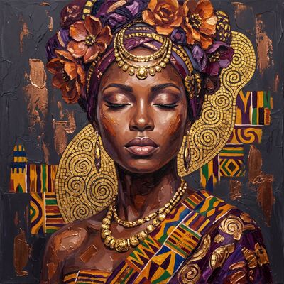 Serene Beauty African Canvas Painting