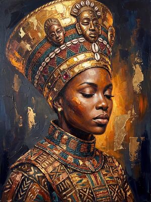 Royal African Queen Canvas Wall Art