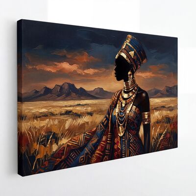 African Golden Savanna Canvas Wall Art
