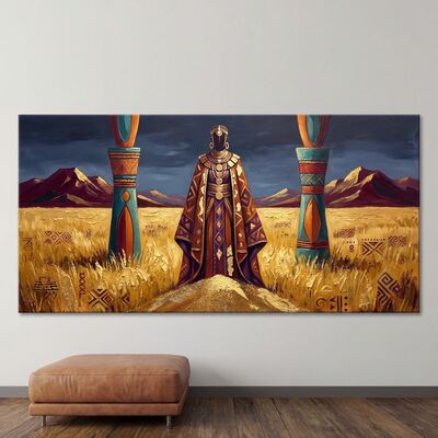 Wide Savanna Landscape Canvas Painting