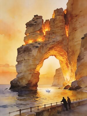 Beirut Gemmayzeh Street Art Lane Watercolor Canvas Print