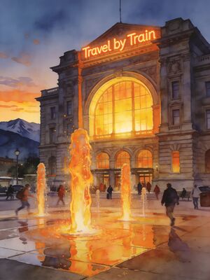 Denver Mile High City Neon Night Watercolor Canvas Print