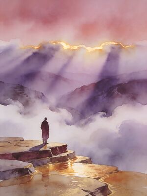 Douro Valley Morning Village Lane Watercolor Canvas Print