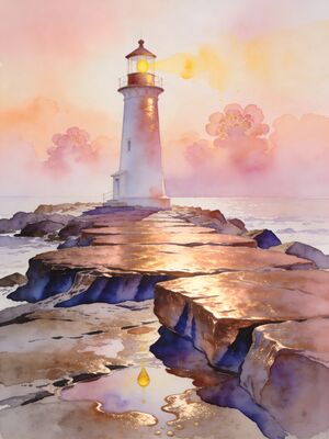 Lake Erie Boat Scene Watercolor Canvas Print
