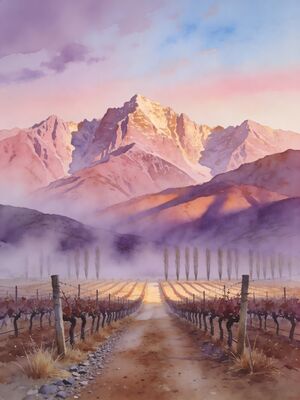 Mendoza Aristides Villanueva Cafe Street Watercolor Canvas Print