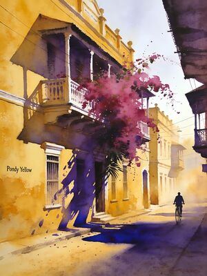Pondicherry Auroville Matrimandir Watercolor Canvas Print