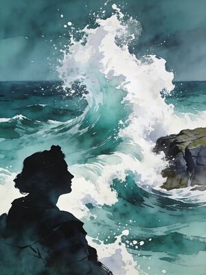 Cliffs Of Moher Watercolor Canvas Print