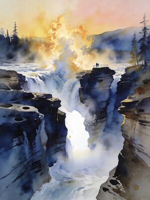 Jasper Watercolor Canvas Print