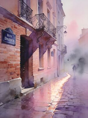 Toulouse Watercolor Canvas Print