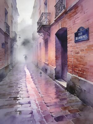 Toulouse Watercolor Canvas Print