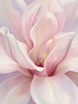 Magnolia Bowl Botanical Canvas Painting