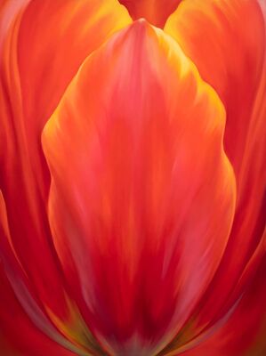 Tulip Petal Flame Canvas Wall Art