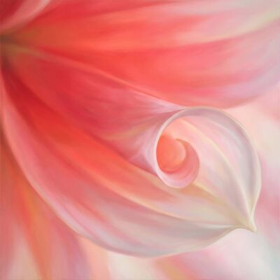 Dahlia Petal Roll Botanical Canvas Wall Art