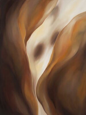 Abstract Seed Pod Opening Canvas Painting
