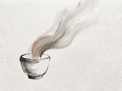 Zen Tea Cup Canvas Wall Art