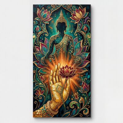 Buddha Blessing Hand Canvas Wall Art