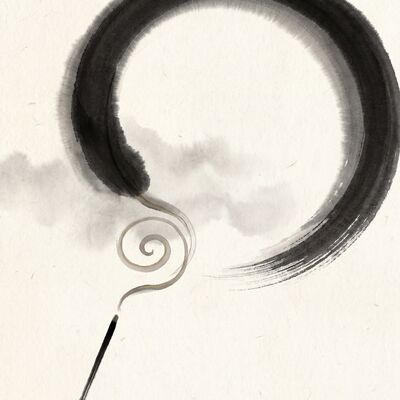 Incense Smoke Spiral Canvas Painting