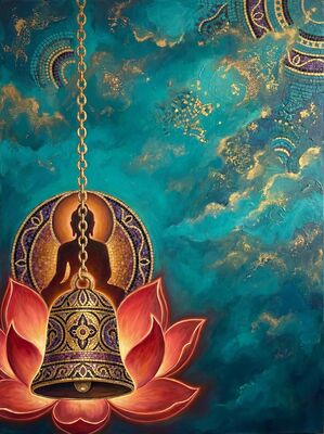 Temple Bell Canvas Painting