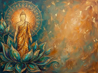 Standing Buddha Canvas Wall Art