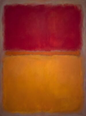 Mark Rothko Crimson and Amber Canvas Painting