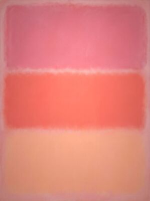 Mark Rothko Rose and Coral Canvas Painting